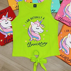 áo sát nách bé gái pony cotton