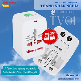 Mua Ổ cắm du lịch Điện Quang ĐQ ESK TV01 Bảo hành 12 tháng Cam kết 1 đổi 1
