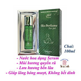 Nước hoa dành cho thú cưng Bio Perfume Chai 100ml Dạng serum Hương thơm nhẹ nhàng, lưu giữ hương lâu, giảm stress