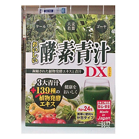 Bột rau xanh tổng hợp thanh lọc cơ thể 24 gói (3g) pha sẵn Nội địa Nhật Bản - Tặng túi zip kẹo mật ong nguyên chất
