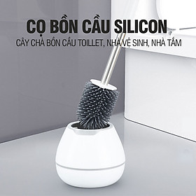 Cọ bồn cầu silicon, cây chà bồn cầu toillet, nhà vệ sinh, nhà tắm - Kitimop TB2