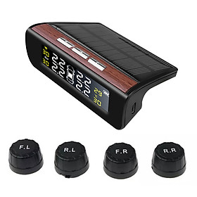 Tire Pressure Alarm Tire Pressure Monitoring New 4PCS Sensor TPMS Car Solar Energy