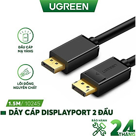 Mua Dây cáp DisplayPort 2 đầu đực tốc độ 21.6Gbps UGREEN DP102 - Hàng Nhập Khẩu