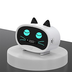 Loa bluetooth mèo dễ thương với đồng hồ báo thức di động bluetooth 5.0 loa không dây âm thanh âm thanh âm thanh máy nghe nhạc phụ