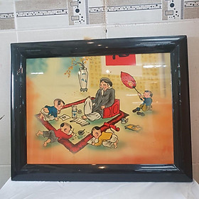 Mua Tranh sơn mài cao cấp Thanh Bình Lê Thầy đồ 38x48 cm