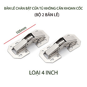 Mua Bộ 02 Bản lề cửa tủ thể hệ mới không cần khoan cốc  loại 3-4 inch tùy chọn