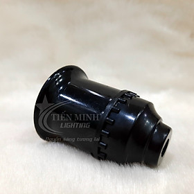 Đui đèn xoáy đen/trắng  E27 răng xoáy, nhựa cao cấp chống va đập, chịu nhiệt, chống gỉ dẫn điện tốt