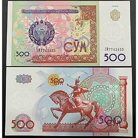 Mua Tờ con ngựa Mã đáo thành công của Uzbekistan 500 Som   tiền châu Á   Mới 100% UNC
