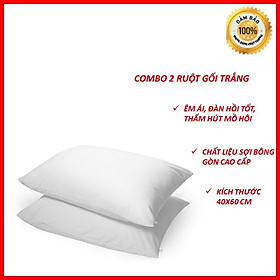 Mua Ruột gối bông nằm ép hơi kích thước 40x60 cm  lõi gối bông trắng tinh khiết cho ga