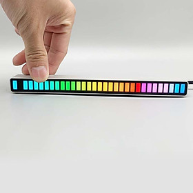 RGB Voice-Activated Pickup Rhythm Light, Colorful Sound Control Ambient Light, with 32 Bit Music Level Indicator Car Vehicles Desktop LED Lights