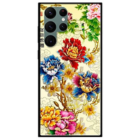 Ốp lưng dành cho Samsung Galaxy S22 - S22 Plus - S22 Ultra - mẫu Mẫu Đơn Vàng Xanh