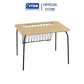 Mua Bàn góc | JYSK Kongerslev | mặt tre chân kim loại màu tự nhiên/đen | R45xD60xC45cm