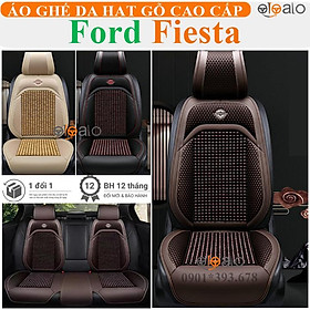 Áo trùm lót bọc ghế xe ô tô Ford Fiesta da PU hạt gỗ tự nhiên CAO CẤP