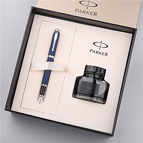 Bộ Quà Tặng Bút Mực Cao Cấp Parker IM Blue CT Size F (0,5mm) - Quà Tặng Cao Cấp