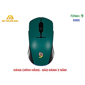 Chuột Gaming Không Dây Fuhlen D90S Led RGB (Màu Xanh) - Hàng Chính Hãng Ninza