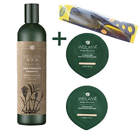 Dầu gội mọc tóc Weilaiya chiết xuất từ tinh chất Gừng tươi kết hợp Hà Thủ Ô (400ml), Tặng Kèm Gội (Xả) Mini Weilaiya Ngẫu Nhiên & Combo Lược