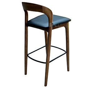 Mua Ghế bar gỗ ash CB NEVA-65W Nội thất Capta Ghế đảo bếp gỗ kiểu dáng sắt xảo cao 65 cm có nệm da pvc màu đen hiện đại tại HCM