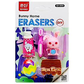 Vỉ Gôm Tẩy Bunny Home DIY - Qihao QH8304 - Mẫu 2