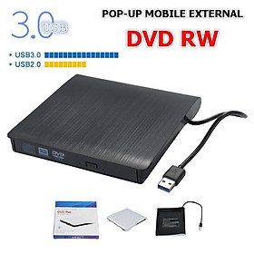 Ổ ghi DVD RW USB 3.0 gắn ngoài cho Máy Tính PC, Laptop