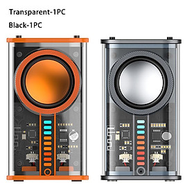 A88 Loa Bluetooth không dây Mecha trong suốt Loa siêu trầm di động Âm thanh nổi TWS Kết nối máy kép Loa trung tâm âm nhạc Màu sắc: Đen trong suốt