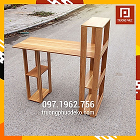 Mua Bàn học sinh kèm kệ sách tiện ích màu vân gỗ vàng Trường Phúc DEKO