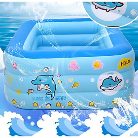 Mua () Bể Bơi Phao Cho Bé - 3 Tầng – 1m2  1m3  1m5 – Có Đáy Chống Trượt - KÈM BƠM MÁY