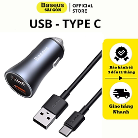 Mua Bộ tẩu sạc Baseus golden contactor pro dual quick charger car ô tô 40W TZCCJD- Hàng chính hãng