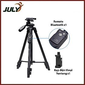 Chân đế điện thoại, chân đế máy ảnh, tripod Yunteng VCT 5208 kiêm giá đỡ có remote Bluetooth điều khiển chụp từ xa - JL - HÀNG CHÍNH HÃNG