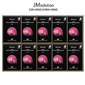 Hình ảnh Combo 10 Mặt nạ JMSolution chiết xuất ốc sên hồng dưỡng trắng, trẻ hoá da Active Pink Snail Brightening Mask 30ml x10