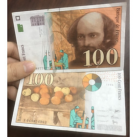 Mua Tiền Pháp 100 francs 199x thòi kỳ trước Euro  tặng kèm phơi nilong bảo quản