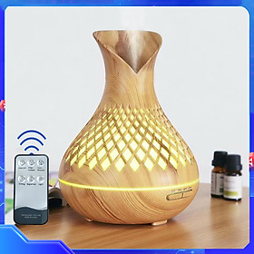 Máy Xông Tinh Dầu Cao Cấp Mẫu Mới Nhất, Dung Tích Lớn, Có Remote Điều Khiển. Chuyên Dụng Khuếch Tán Tinh Dầu và Phun Sương Tạo Ẩm - Tulip Caro Vàng