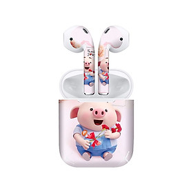 Mua Miếng dán skin chống bẩn cho tai nghe AirPods in hình Heo con dễ thương - HEO2k19 - 186 (bản không dây 1 và 2