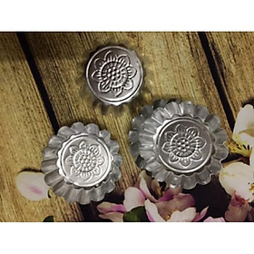 Mua Bộ 10 khuôn bánh tart  bánh bò hoa văn hoa sen 6.5cm