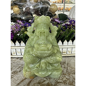 Tượng ông Thần Tài kim tiền, thần phát phong thủy đá ngọc onyx đặt bàn thờ thần tài - Cao 20 cm