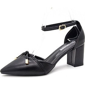 IELGY High-heeled women's shoes Korean version of the wild thick with bow single shoes women
