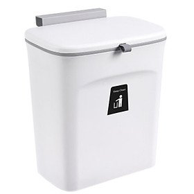 Thùng đựng rác thông minh gài cánh tủ- Thùng rác nắp đậy - Thùng rác treo tủ bếp tiện lợi