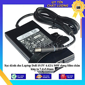 Sạc dùng cho Laptop Dell 19.5V 4.62A 90W dạng Slim chân kim to 7.4x5.0mm - Hàng Nhập Khẩu New Seal