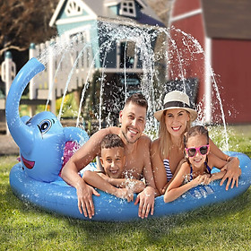 Thảm chơi té nước cho bé mô hình chú voi dễ thương, phao phun nước Outdoor Elephant Fountain Pool