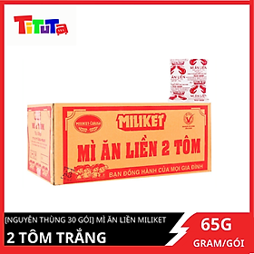 Mì ăn liền Miliket sate giấy trắng 65gX30