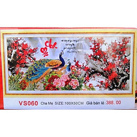 Mua Tranh đính đá Cha Mẹ Vs060 (100x50) chưa đính