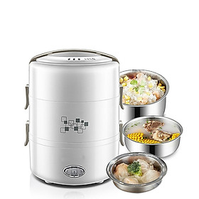 Hộp cơm điện mini đa năng AS2020 chất liệu inox siêu bền, giữ nhiệt tốt.Hộp cơm hâm nóng, nấu chín thức ăn, cơm.