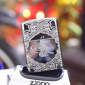 Bật Lửa Zippo 167 Tugra Armor High Polish Chrome
