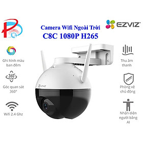 Camera IP Wifi PTZ Ngoài Trời Ezviz C8C Full Color Hồng Ngoại 30 Mét Có Dây Nối Nguồn Dài 1,5M - Hàng Chính Hãng