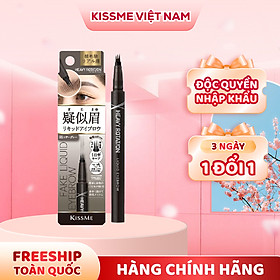 Bút Nước Phẩy Sợi Lông Mày Kissme Heavy Rotation Fake Liquid Eyebrow Màu Xám Nhạt #01
