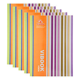 Lốc 10 Tập Vibook Sinh Viên Kẻ Ngang Dán Gáy Vision VIS.120 120 Trang- Mẫu Ngẫu Nhiên