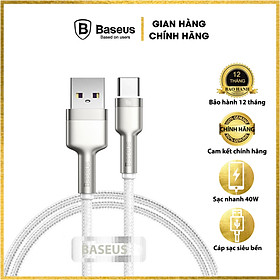 Mua Dây sạc nhanh Baseus 40W Type C  Cáp sạc nhanh Baseus PD 40W Metal Charging Cables USB To Type-C Charger Data Line - Hàng chính hãng