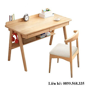 Mua Bộ Bàn Ghế Làm Việc Bằng Gỗ Phong Cách Bắc Âu