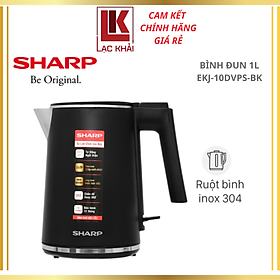 Mua Bình đun siêu tốc Sharp 1 lít EKJ-10DVPS (BK/RD) - Công suất 1500W - Hàng chính hãng