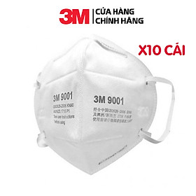  ( 10 cái) Khẩu Trang 3M 9001 Lọc 90% Bụi Mịn PM2.5 & Khí Thải Chuẩn N90 