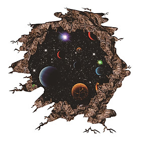 Miếng Dán Sàn Nhà Planets 3D